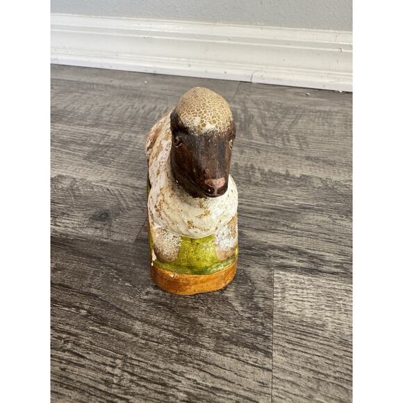 Vaillencourt Folk Art Chalkware Sheep Set #61 #166 #167 1980’s Rustic Primitive - Picture 14 of 16